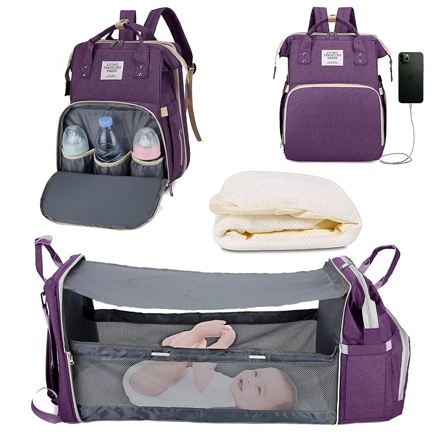 Sac à langer portatif | Berceau de voyage BabyNappy™ - Bébé aux 4 saisons